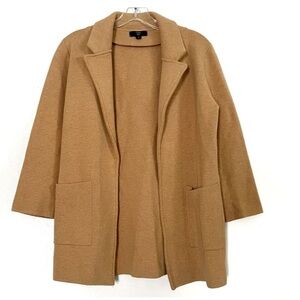 J. Crew Sophie Tan Sweater Blazer %100 merino wool XS